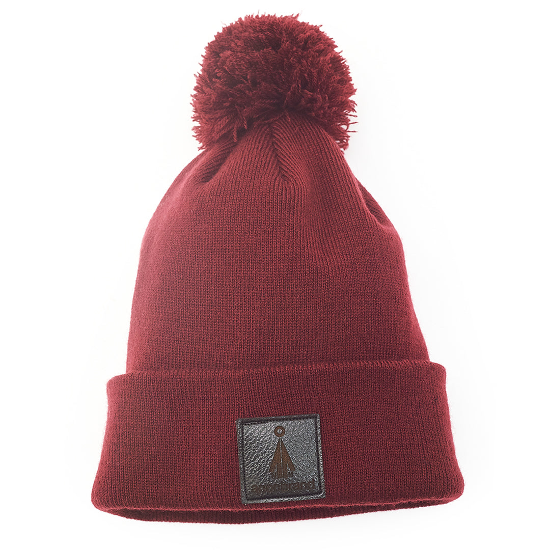 burgundy bobble hat